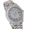 Rolex Day-Date II Diamond Watch, 218239 41mm, Silver Diamond Dial With 18K White Gold Bracelet