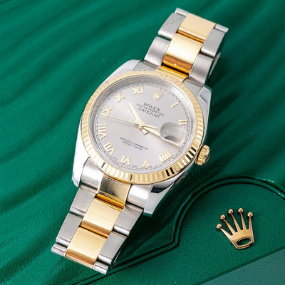 Rolex Datejust 116233 36MM Silver Dial With Two Tone Bracelet