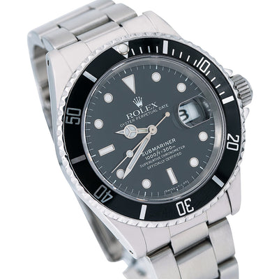 Rolex Submariner Date 16610 40MM Black Dial With Stainless Steel Bracelet