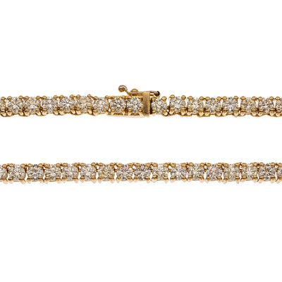 14K Yellow Gold 20" Men's Tennis Chain With 29.50 CT Diamonds