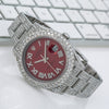 Rolex Datejust II Diamond Watch, 116300 41mm, Red Diamond Dial With Stainless Steel Oyster Bracelet