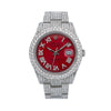 Rolex Datejust II Diamond Watch, 116300 41mm, Red Diamond Dial With Stainless Steel Oyster Bracelet