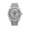 Rolex Datejust Diamond Watch, 126300 41mm, Silver Diamond Dial With Stainless Steel Jubilee Bracelet