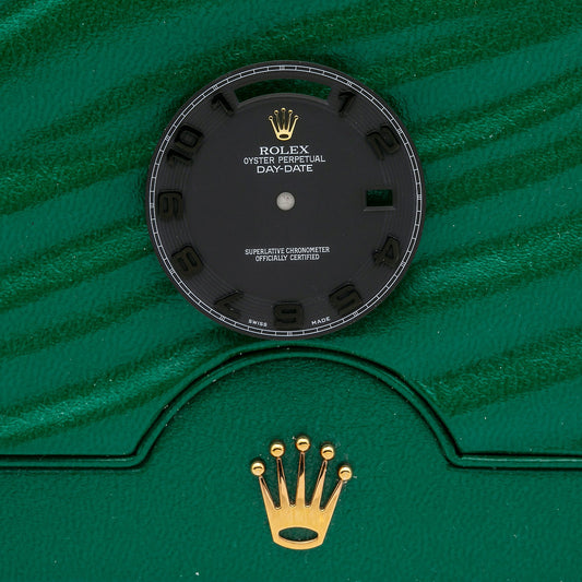 Original Rolex Men's Day- Date 41MM Black with Black Arabic Number Dial