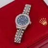 Rolex Datejust Diamond Watch, 69240 26mm, Blue Diamond Dial With Stainless Steel Bracelet