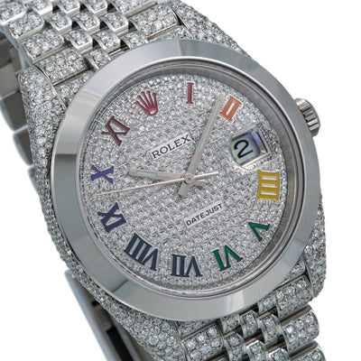 Rolex Datejust Diamond Watch, 126333 41mm, Silver Diamond Dial With Stainless Steel Jubilee Bracelet