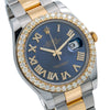 Rolex Datejust II Diamond Watch, 116333 41mm, Blue Diamond Dial With Two Tone Oyster Bracelet