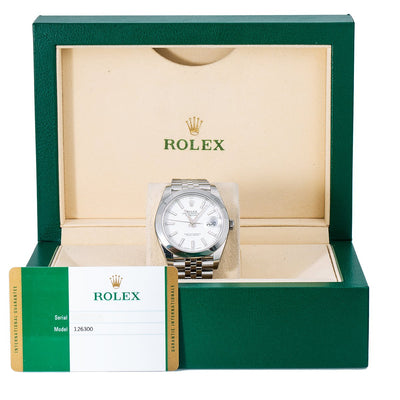 Rolex Datejust 126300 41MM White Dial With Stainless Steel Jubilee Bracelet