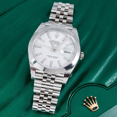 Rolex Datejust 126300 41MM White Dial With Stainless Steel Jubilee Bracelet