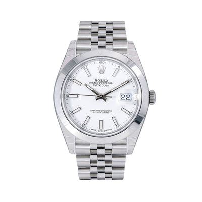 Rolex Datejust 126300 41MM White Dial With Stainless Steel Jubilee Bracelet