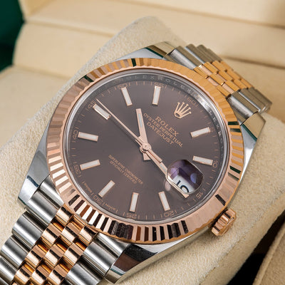 Rolex Datejust II 126331 41MM Brown Dial With Two Tone Jubilee Bracelet