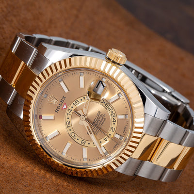 Rolex Sky-Dweller 326933 42MM Champagne Dial With Two Tone Bracelet