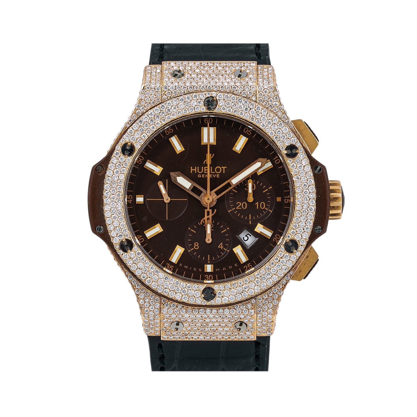 Hublot Big Bang 341.PX.130.RX 41MM Brown Chrono Dial With 9.75 CT Diamonds