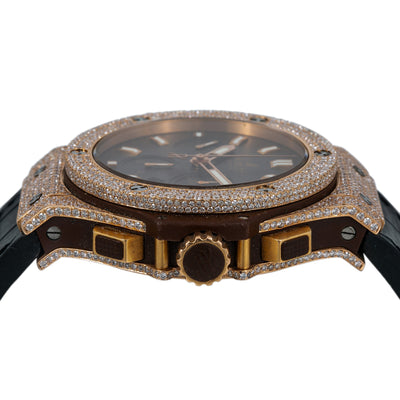 Hublot Big Bang 341.PX.130.RX 41MM Brown Chrono Dial With 9.75 CT Diamonds