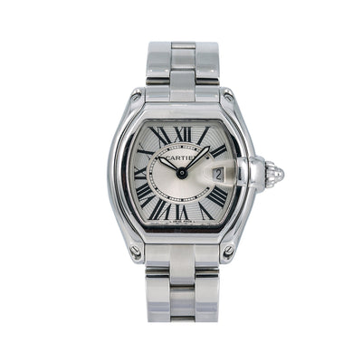 Cartier Roadster W62016V3 36MM Silver Dial With Stainless Steel Bracelet