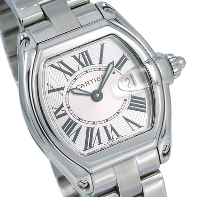 Cartier Roadster W62016V3 36MM Silver Dial With Stainless Steel Bracelet