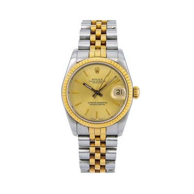 Rolex Lady-Datejust 68273 31MM Champagne Dial With Yellow Gold Jubilee Bracelet