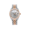 Rolex Lady-Datejust Diamond Watch, 178341 31mm, Silver Diamond Dial With Two Tone Jubilee Bracelet