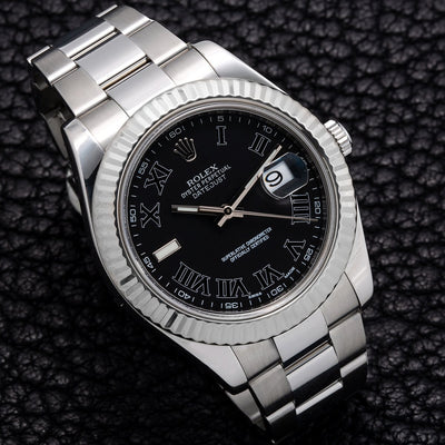 Rolex DateJust II 116334 41mm Black Dial with Roman Numerals