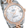 Rolex Lady-Datejust Diamond Watch, 178341 31mm, Silver Diamond Dial With Two Tone Jubilee Bracelet