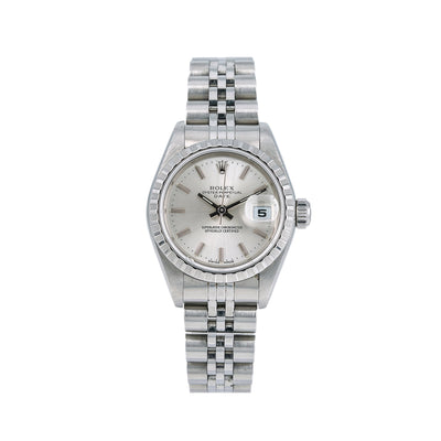 Rolex Oyster Perpetual Lady Date 79240 26MM Silver Dial With Stainless Steel Jubilee Bracelet