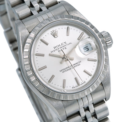 Rolex Oyster Perpetual Lady Date 79240 26MM Silver Dial With Stainless Steel Jubilee Bracelet