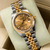 Two Tone Rolex DateJust 178273 31mm Champagne Dial with Index Hour Markers