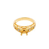 18K Yellow Gold Round Shaped  Ring