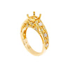 18K Yellow Gold Round Shaped  Ring