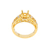 18K Yellow Gold Round Shaped  Ring