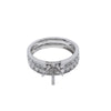 18K White Gold Double Round Shape Ring