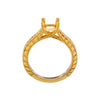 18K Yellow Gold Round Shape Ring