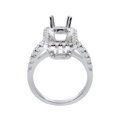 18K White Gold Rectangular  Shape Ring