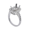 18K White Gold Rectangular  Shape Ring