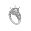 18K White Gold Round Shape Ring