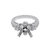 18K White Gold Round Shape Ring