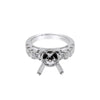 18K White Gold Round Shape Ring