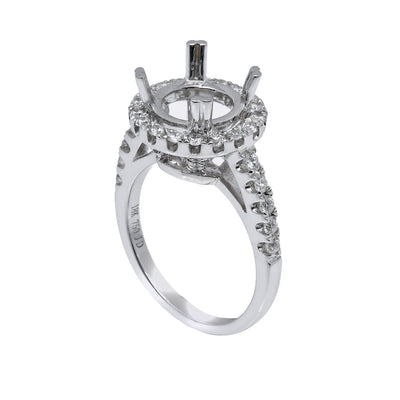 18K White Gold Round Shape Ring