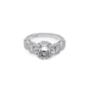 18K White Gold Round Shape Ring