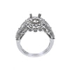 18K White Gold Round Shape Ring