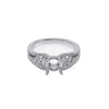 18K White Gold Round Shape Ring