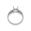 18K White Gold Round Shape Ring