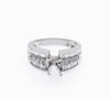 18K White Gold Round Shape Ring