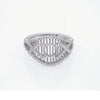 18K White Gold Round Shape Ring