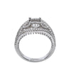 18K White Gold Round Shape Ring