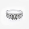 18K White Gold Round Shape Ring