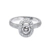 14K White Gold Round Shape Ring