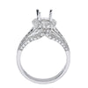 14K White Gold Round Shape Ring