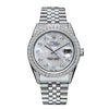 Rolex DateJust Diamond Watch, 179174 36mm, Silver Mother of Pearl with 2.5CT Diamond Bezel