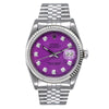 Rolex Datejust Diamond Watch, 116200 36mm, Purple Dial with Diamond Hour Markers